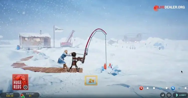 Ice fishing live game in Germany